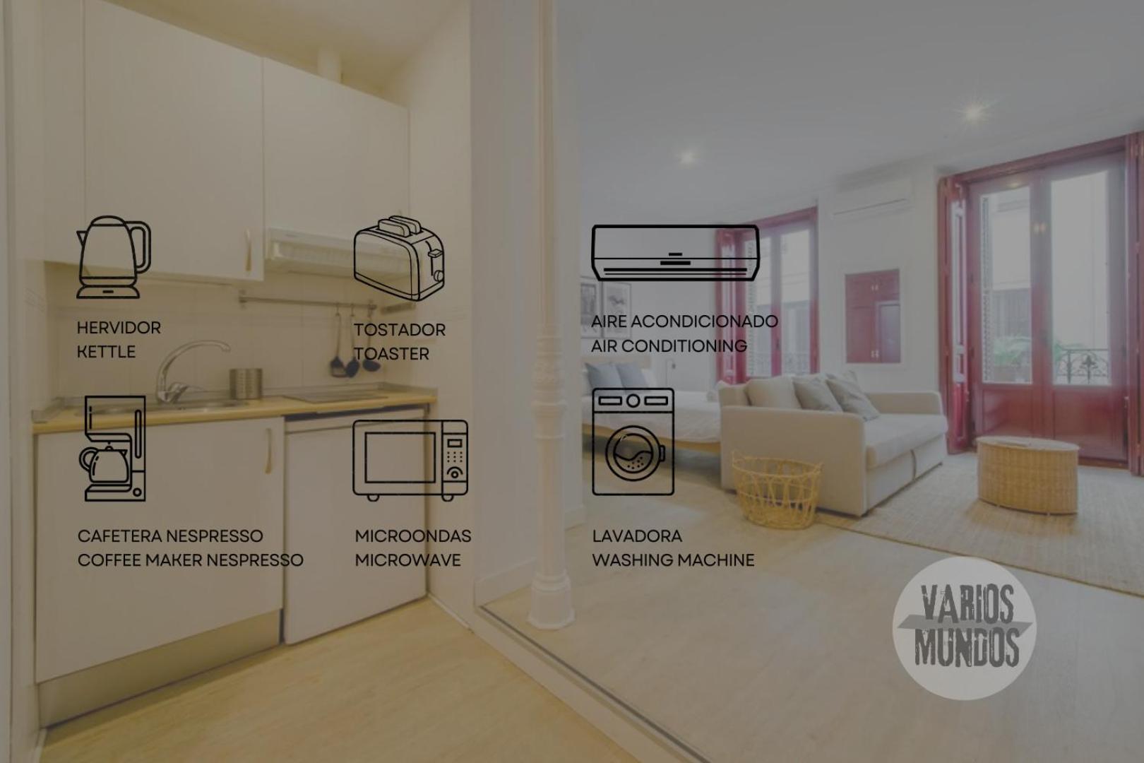 Beautiful Loft Para 3Pax En Huertas-Cortes Madrid Exterior foto